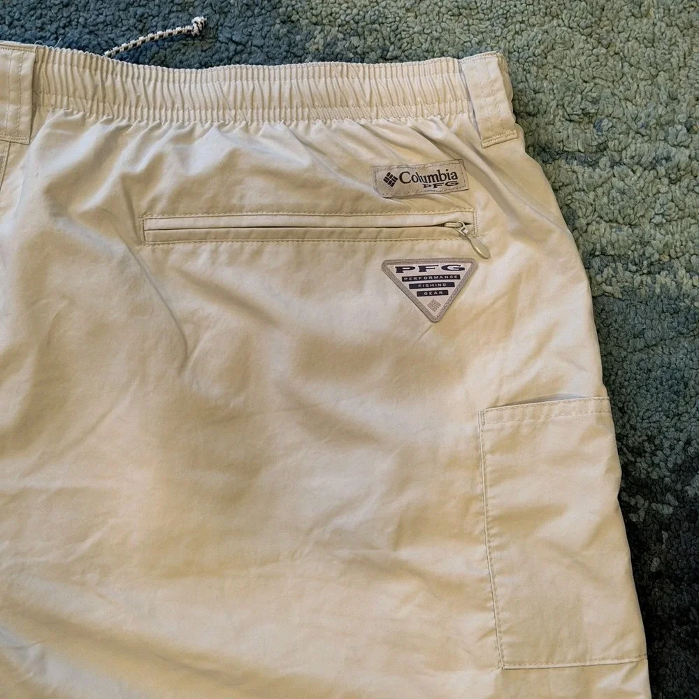 NWT Columbia PFG Swim Trunks Shorts Mens XXL Omni-Shade Fishing Pockets Gray